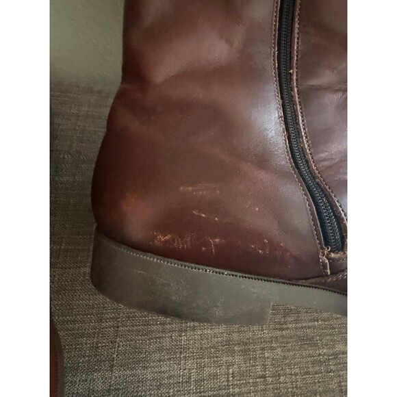 Men’s Hush Puppies Brown Fleece Lined Leather Boots Size 10.5 Wide main image 9